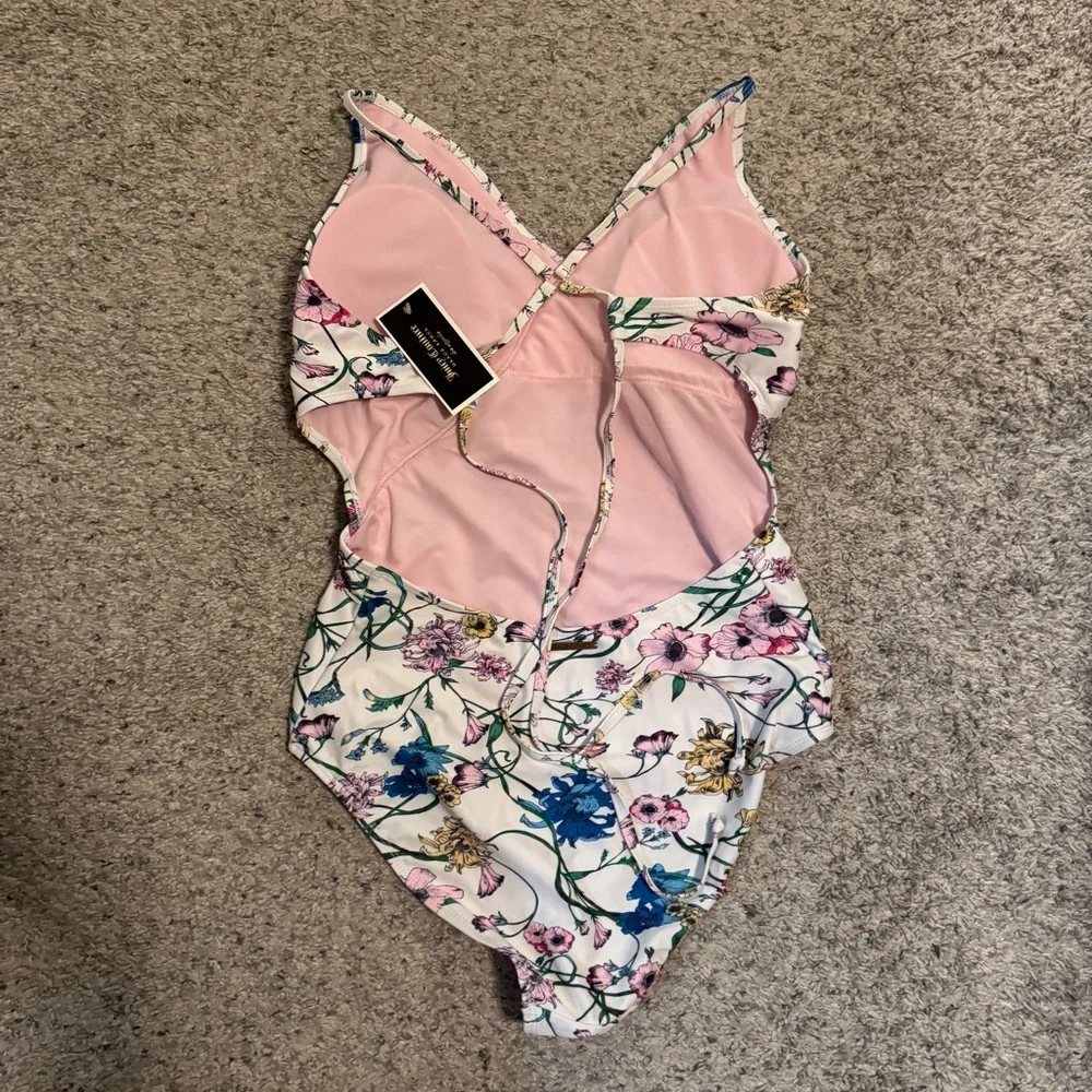 Juicy Couture Black Label Pink Floral One Piece Large